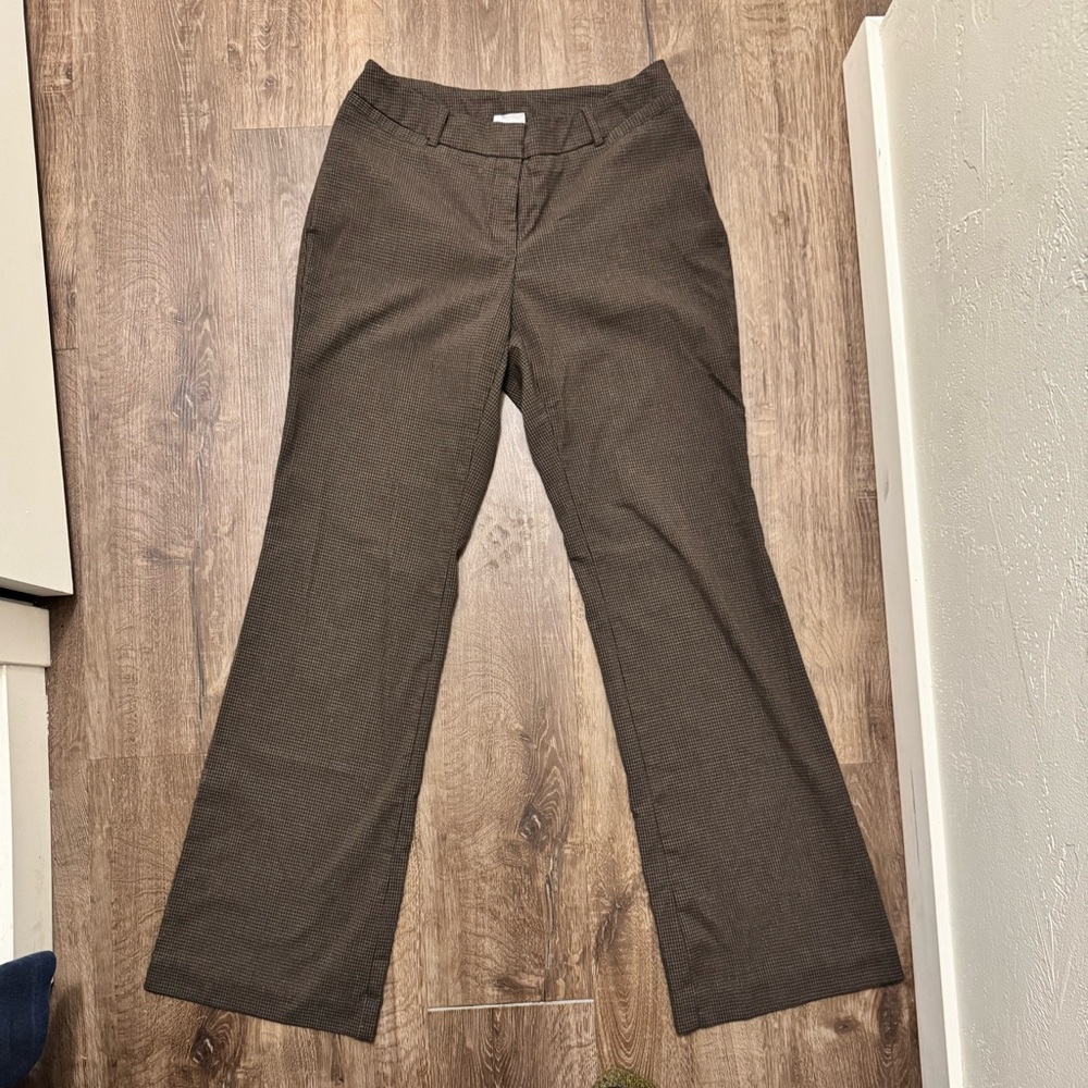 Worthington Checkered Brown Trousers